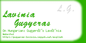 lavinia gugyeras business card